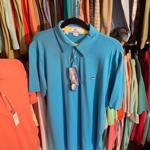New Southern Tide Men’s Light Blue Polo